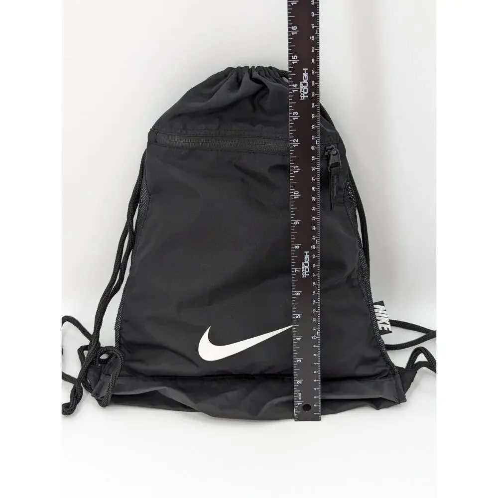 Nike BA5256-010 Gym Bag Black Black White Alpha Adapt Cinch Backpack